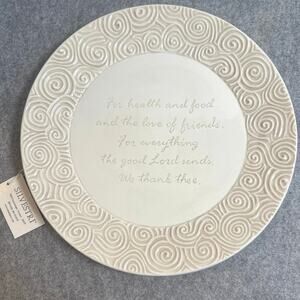 Silvestri serving platter, hand painted. 12” X12” 
We thank Thee message. NWT